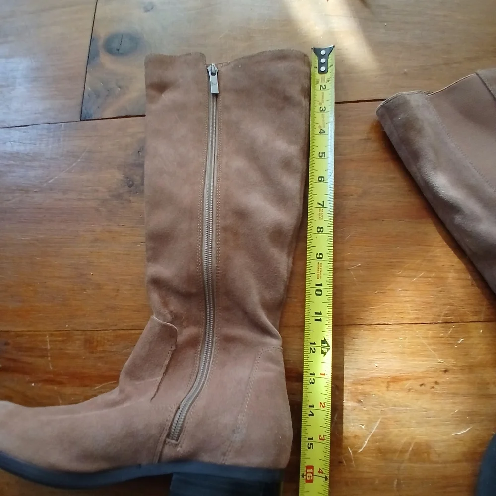 H by Halston Over the Knee Tan Boots Sz 6.5